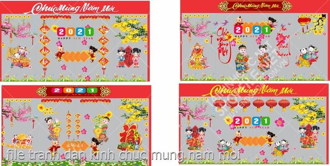 file tranh dan kinh chuc mung nam moi